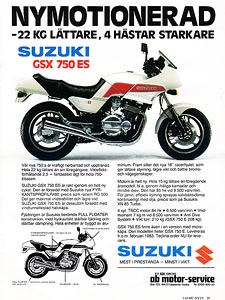GSX750 ES advert, Sweden